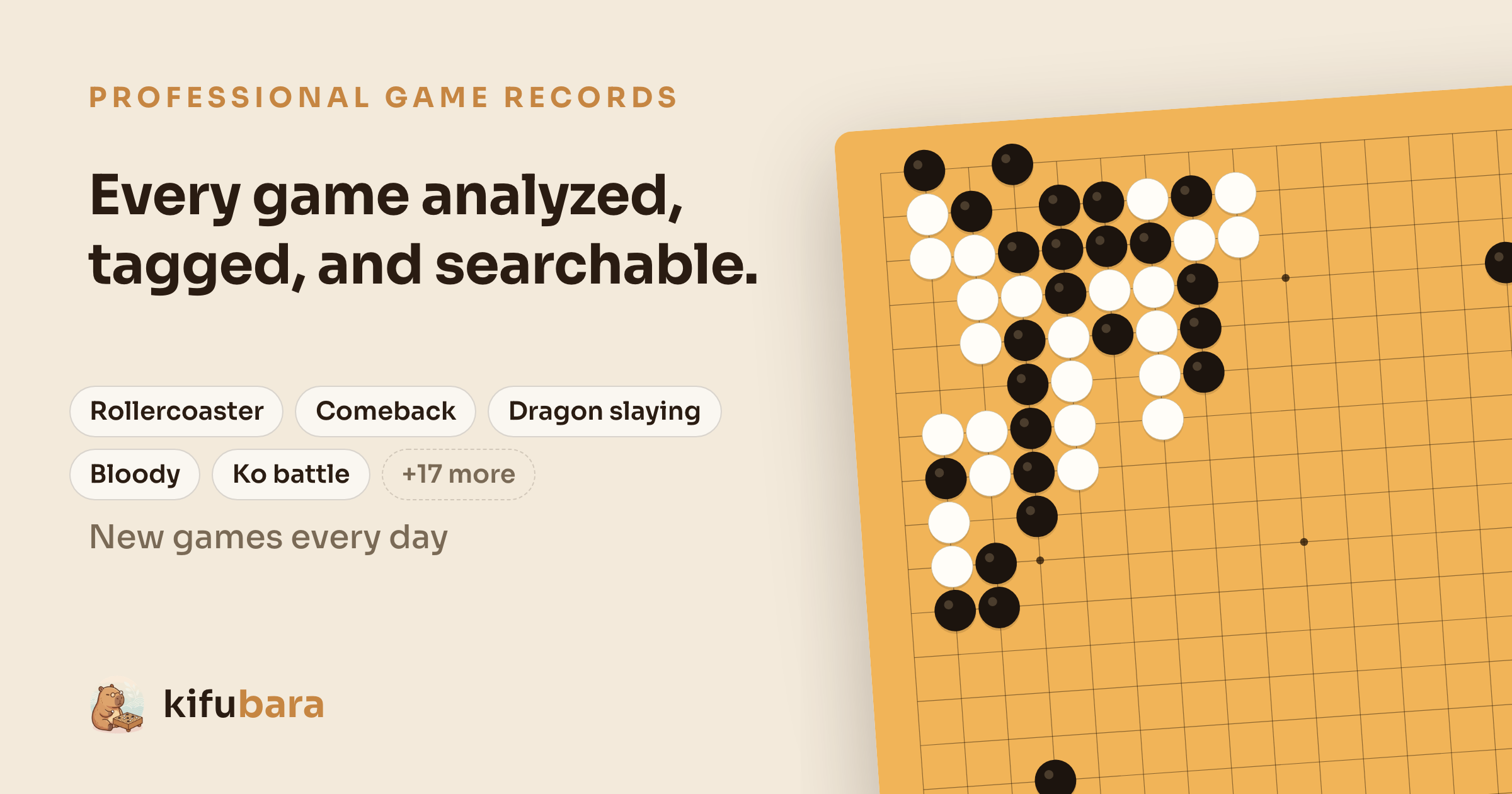 Professional Go Game Records - AI Review · Kifubara